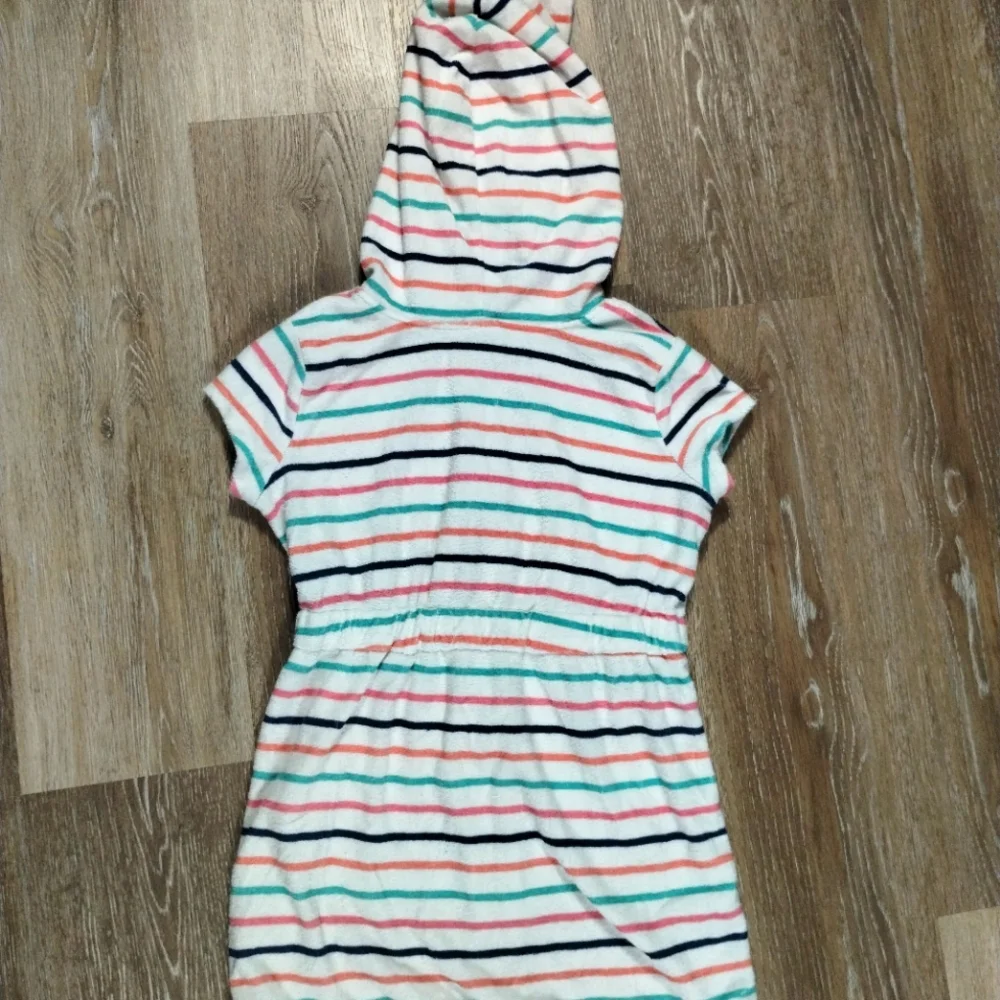 Carter's Girls Hooded Cover-Up Zip Up Striped Colorful Size 5T - Picture 3 of 16